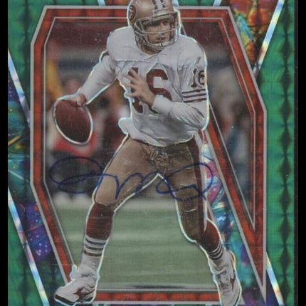 2021 Panini Mosaic Joe Montana Will to Win Mosaic Green - Certified Auto