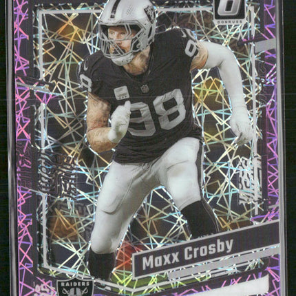 2023 Donruss Optic #100 Maxx Crosby Pink Velocity #/79