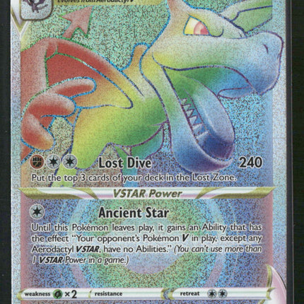 Pokemon SWSH11: Lost Origin #199/196 Aerodactyl VSTAR (Secret)