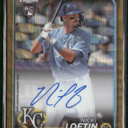 2024 Topps Chrome #RA-NL Nick Loftin Rookie Autographs Gold Refractor #/50