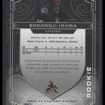 2022-23 Upper Deck Stature #200 Bokondji Imama Black #/15