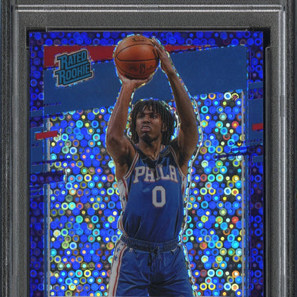 Tyrese Maxey 2020 Panini Donruss Optic #171 Fast Break Purple PSA 9
