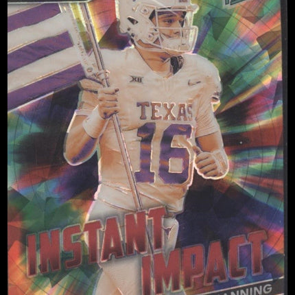 Arch Manning 2024 Panini Prizm Draft Picks #II-AM Instant Impact Red Ice