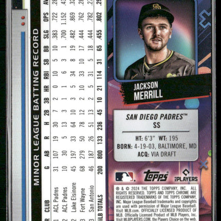 2024 Topps Chrome Cosmic #194 Jackson Merrill