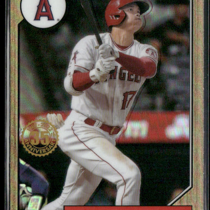 2022 Topps Chrome Shohei Ohtani 1987 Topps Baseball 35th Anniversary