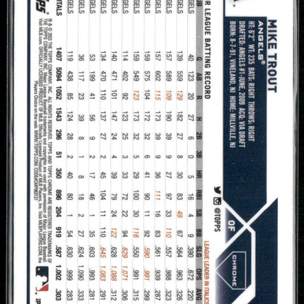 2023 Topps Chrome #27 Mike Trout