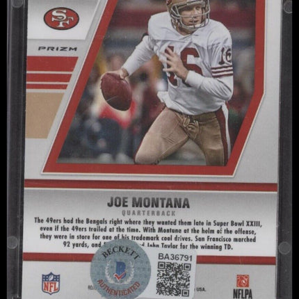 2021 Panini Mosaic Joe Montana Will to Win Mosaic Green - Certified Auto