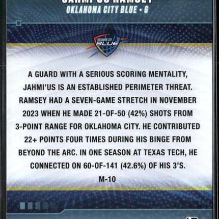 2023-24 Topps G-League #M-10 Jahmi'us Ramsey Marksman Gold #/50