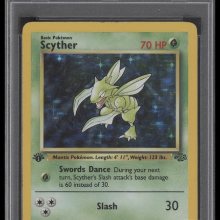 Scyther-Holo 1999 Pokemon Jungle #10 1st Edition PSA 8