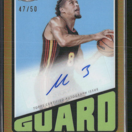 2023-24 Topps Chrome #TA-SL Seth Lundy 1972 Topps Autograph Refractors Gold #/50