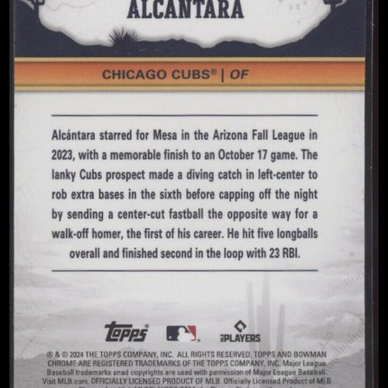 2024 Bowman Chrome #AFLS-6 Kevin Alcántara 2023 AFL Fall Stars