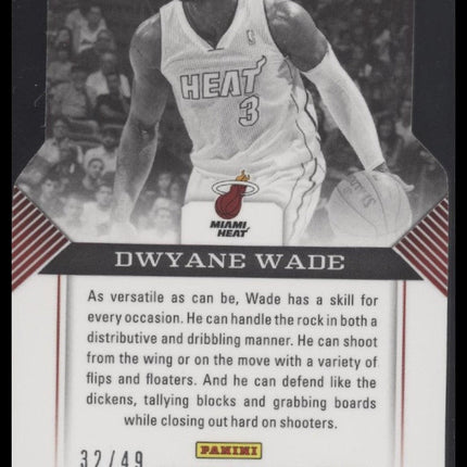 Dwyane Wade 2013-14 Panini Prizm #11 Guard Duty Prizms Purple Die Cut #/49