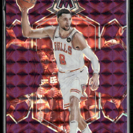 2023-24 Panini Mosaic #100 Zach LaVine Purple #/99