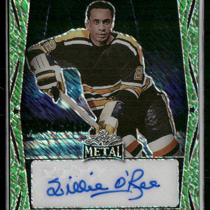 2022 Leaf Hockey #BA-WO1 Willie O’Ree Green #/5