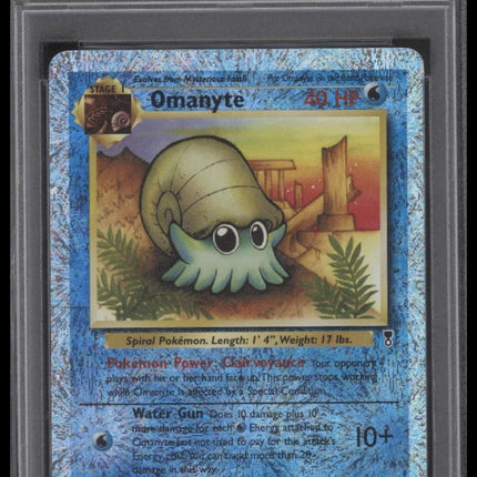 Omanyte-Rev.Foil 2002 Pokemon Legendary Collection #57 PSA 8