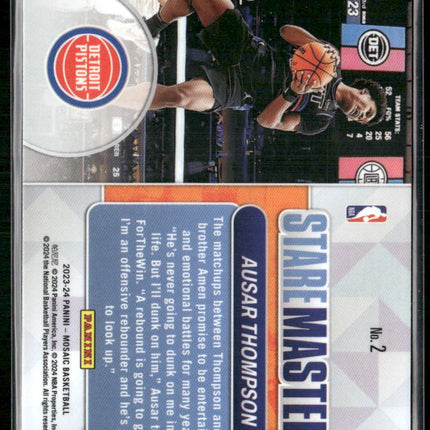 2023-24 Panini Mosaic #2 Ausar Thompson Stare Masters