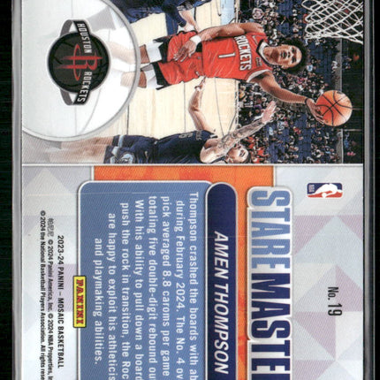 2023-24 Panini Mosaic #19 Amen Thompson Stare Masters