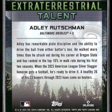 2024 Topps Chrome Cosmic #ET-13 Adley Rutschman Extraterrestrial Talent