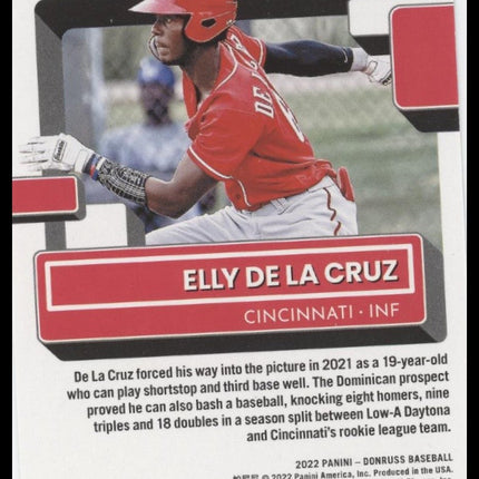 Elly De La Cruz 2022 Donruss #RP-6 Rated Prospects Rapture
