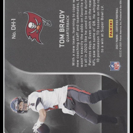Tom Brady 2021 Panini Certified #DH-1 Dark Horses Mirror Red #/99