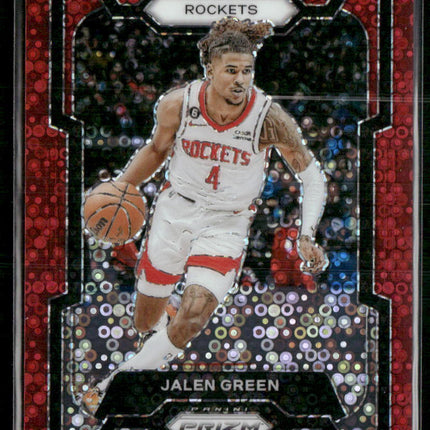 2023-24 Panini Prizm #29 Jalen Green Prizms Fast Break Red #/100