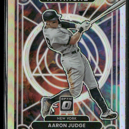 2022 Donruss Optic #MTH-15 Aaron Judge Mythical Holo Prizm