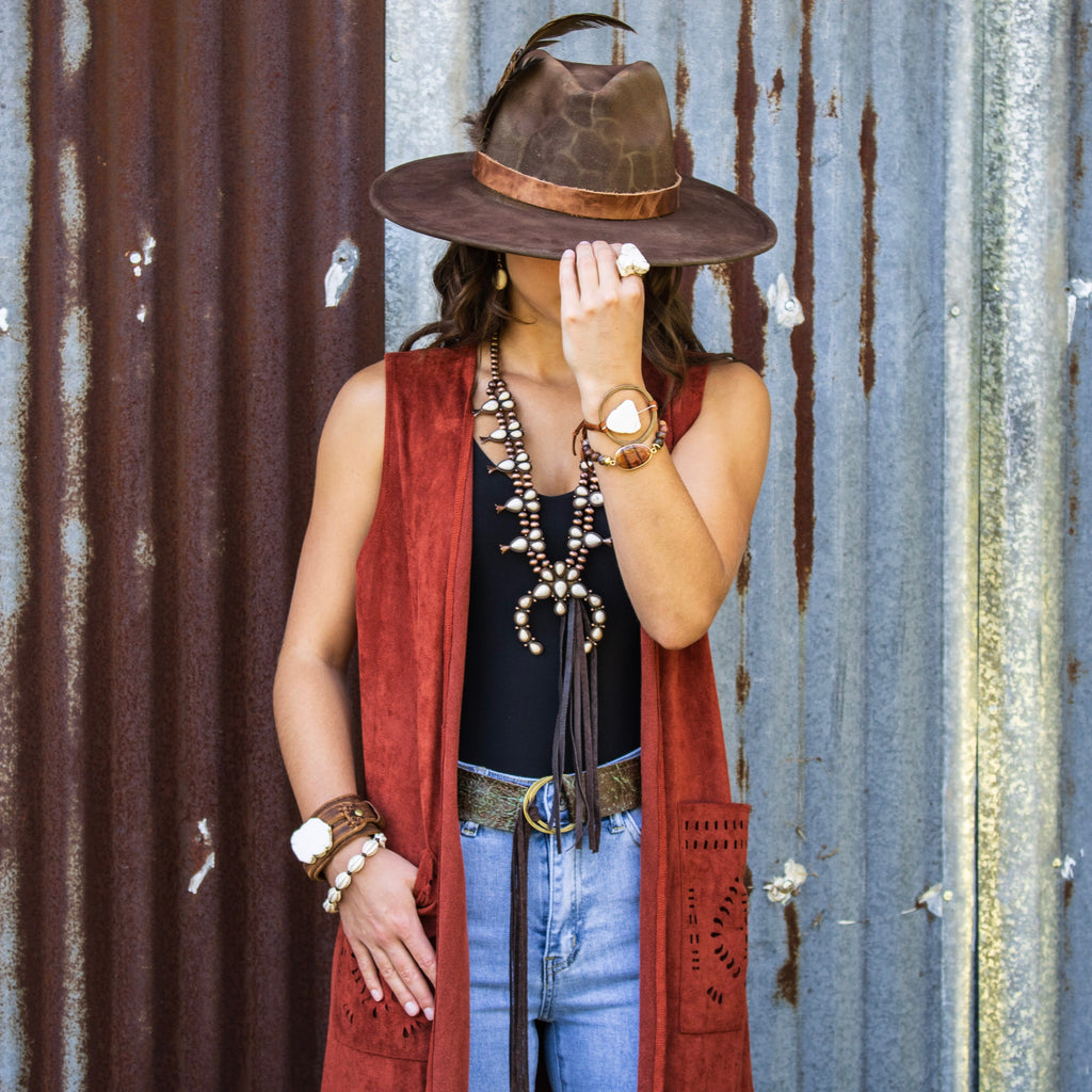 White Turquoise Bracelet w/ Adjustable Ties 010h