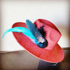 Turquoise Blue Spotted Feather