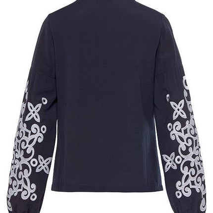 Embroidered Long Sleeve Blouse