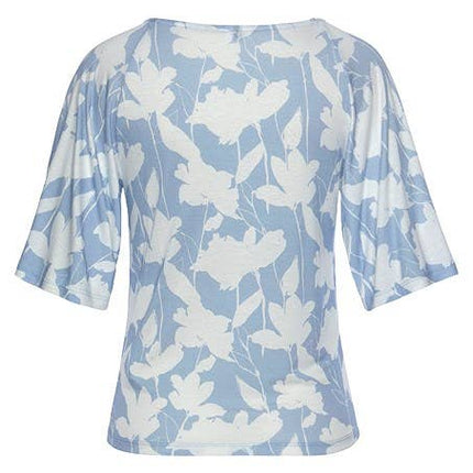 Sky Blossom Keyhole Top