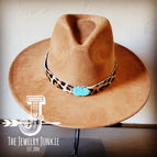 Hair-on-Hide Leopard w/ Turquoise Slab