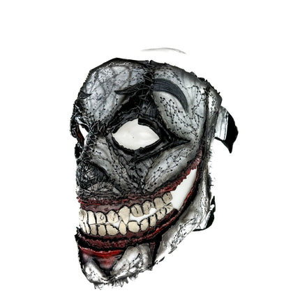 Genuine Leather Mask - GigaMyme Clown - Handmade Mime Full Face Cover for Halloween, Performance or Cosplay Costume