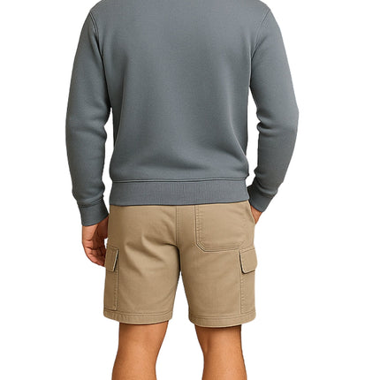 Mens 3-Pocket Fleece Sweatshirt with Raglan Seams, Chest Pocket and Tagless Neck
