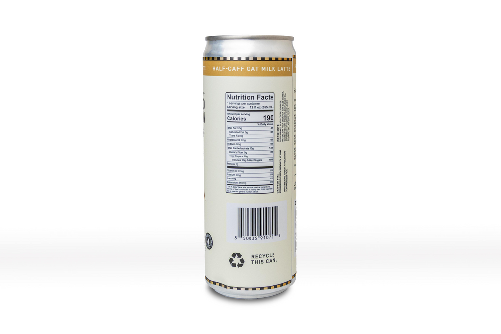 Cold Brew Oat Latte | Choose Your Caffeine Level | Rich & Creamy 12-Pack