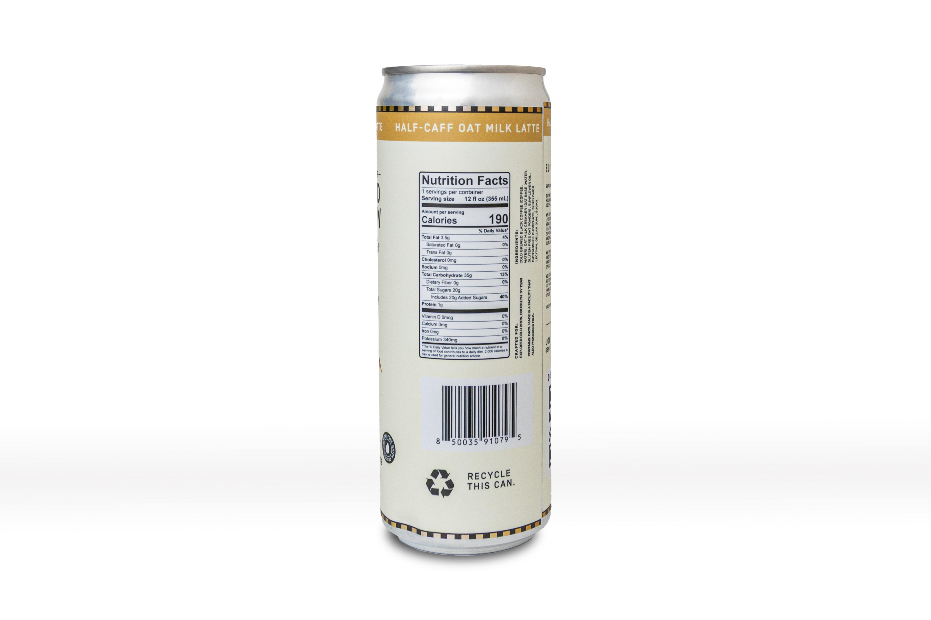 Cold Brew Oat Latte | Choose Your Caffeine Level | Rich & Creamy 12-Pack