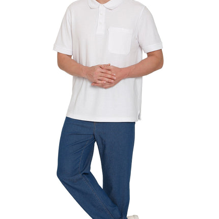 Men's Casual Elastic Waist Denim & Twill Pull on Jeans Pants