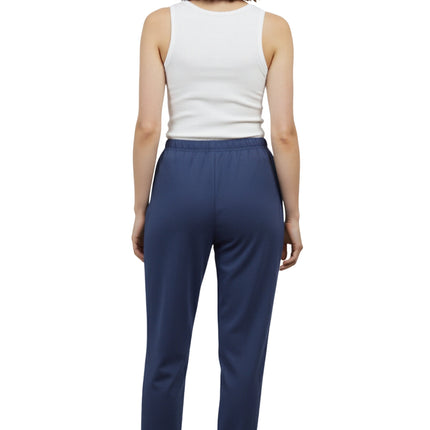 Womens Classic Poly Knit Pants - Pull On Slacks with Elastic Waist