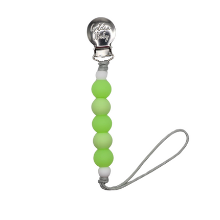 Glow in the Dark Pacifier Clip // Green