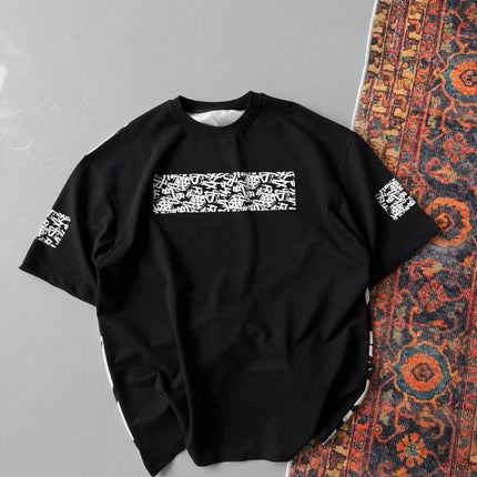 Graffiti Print Oversized T-Shirt - Unisex Urban Streetwear Tee
