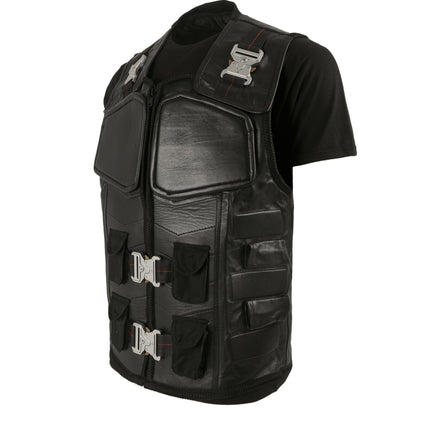 Handmade W Snipes Blade Vest Trinity Vampire Hunter Military Style Handmade Cosplay Costume Leather Vest