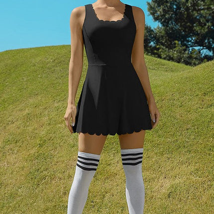 Women Workout Golf Tennis Dress with Shorts Pocket