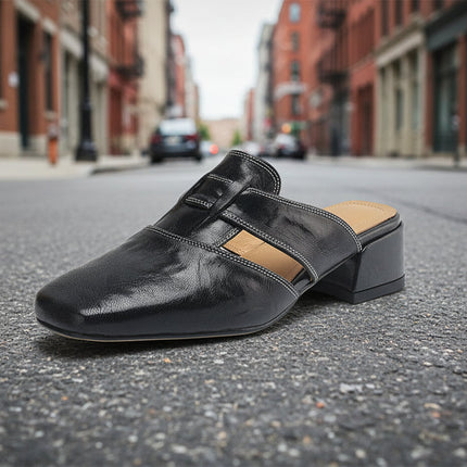 Retro Closed Toe Half Slippers