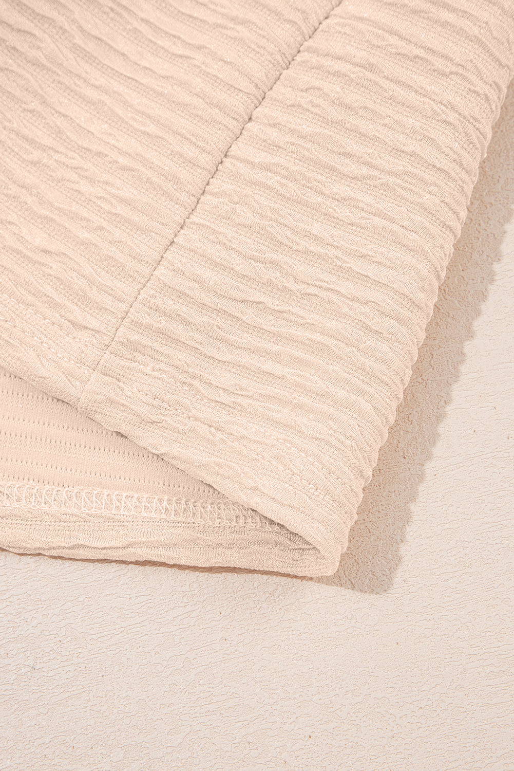 Luxury Textured V Neck T Shirt and Shorts Set