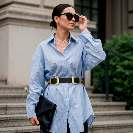 Double Buckle Western Waist Belt for Women