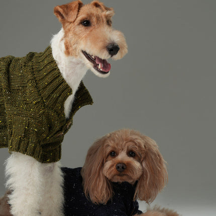 GLACIER PET SWEATER - OLIVE GREEN