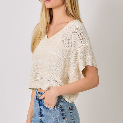 Natural V-Neck Sweater