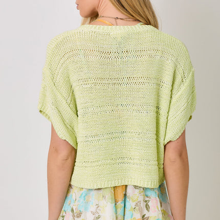 Lime V-Neck Sweater
