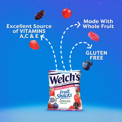 Welch's Fruit Snacks, Mixed Fruit Snack Box, Gluten Free, 0.8oz Snack Packs (Pack of 40)