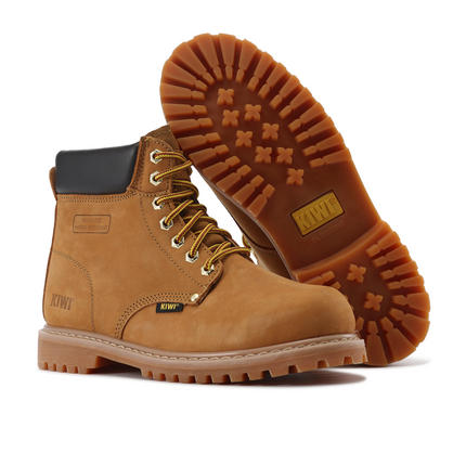 Kiwi Premium Wheat Nubuck 6" Water Resistant Work Boots [61100]