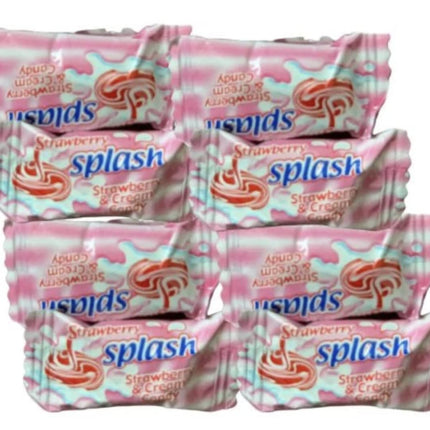 Splash - Nigerian Strawberry and Cream Flavored Candy, 48 Pieces